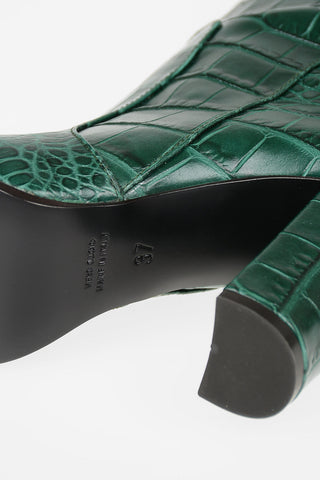 9cm Crocodile Printed Boots