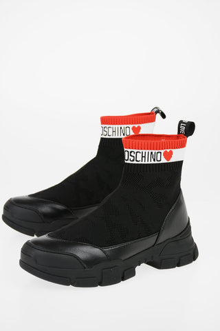 LOVE Fabric Sock Ankle Boot