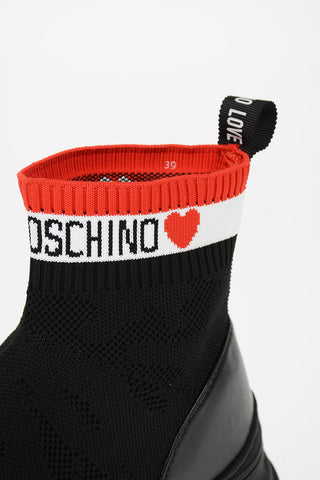 LOVE Fabric Sock Ankle Boot