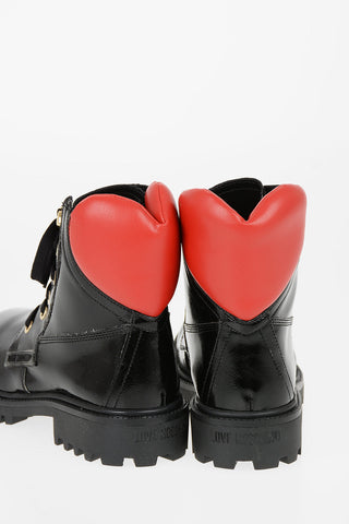 Patent Leather Hiking Ankle Boots