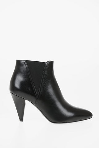 9 cm leather Cone Heel Chelsea Ankle boots
