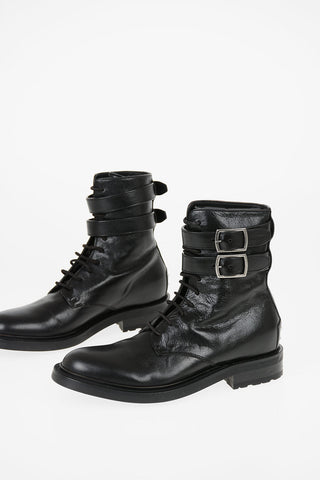 leather Combat boots