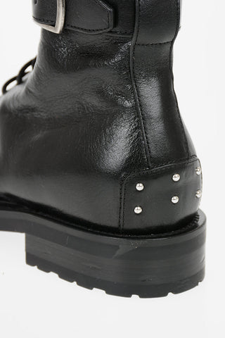 leather Combat boots