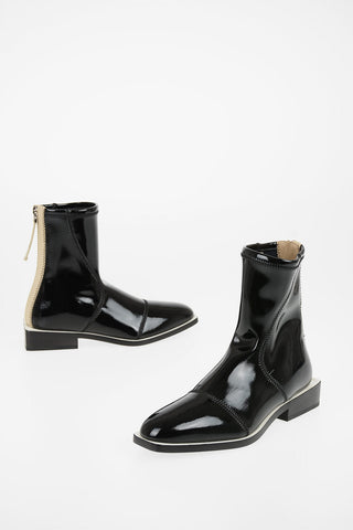 Faux Leather Ankle Boots