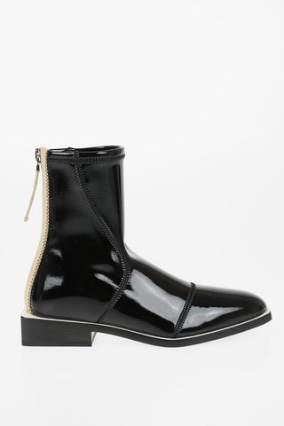 Faux Leather Ankle Boots