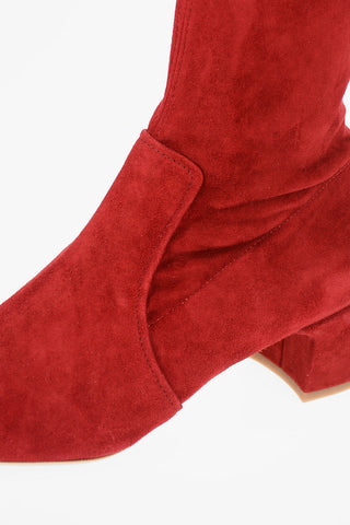 5cm Suede Leather Over-the-knee boots