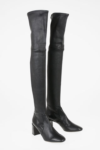 7cm leather Over-the-knee boots