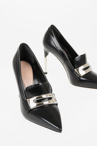 10cm leather Pumps