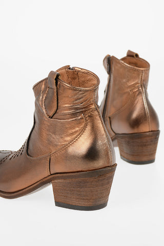 6cm Laminate Leather Western boots