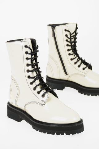 Patent Leather Combat boots
