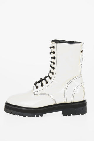 Patent Leather Combat boots