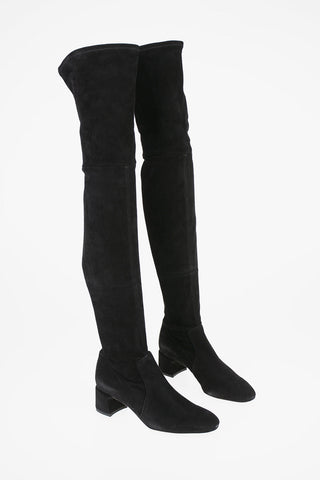 Over-the-knee boots in pelle Scamosciata 5cm