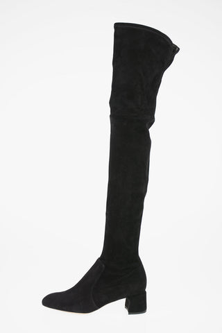 Over-the-knee boots in pelle Scamosciata 5cm