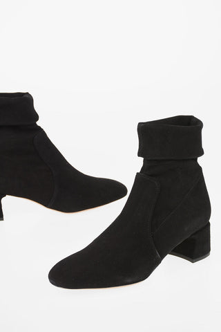 5cm Suede leather High heel ankle boots