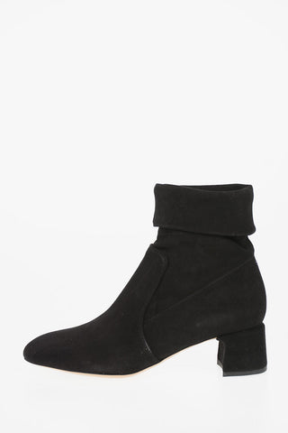 5cm Suede leather High heel ankle boots