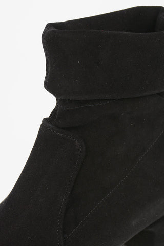 5cm Suede leather High heel ankle boots