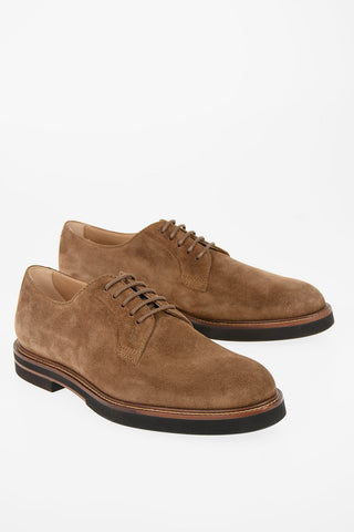 Suede leather Derby shoes