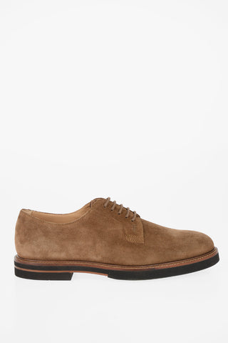 Suede leather Derby shoes