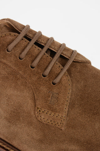 Suede leather Derby shoes