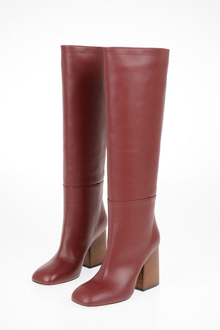 9cm leather Knee boots