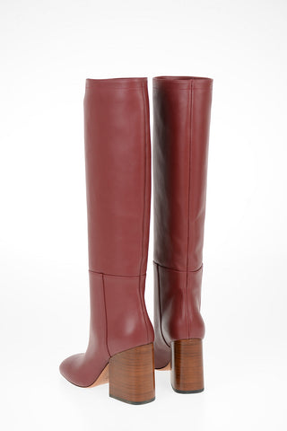 9cm leather Knee boots
