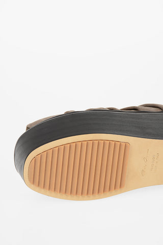 Clogs con zeppa DRAPED Open Toe 7cm DUST