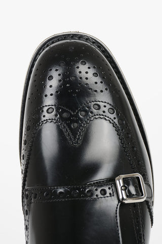 leather Brogue Double strap LANA Monk shoes