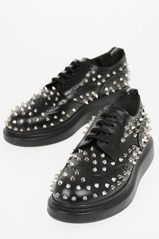 Derby brogue in pelle Borchiate