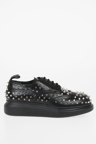 Derby brogue in pelle Borchiate