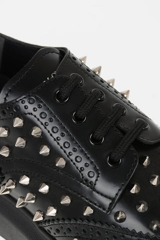 Derby brogue in pelle Borchiate