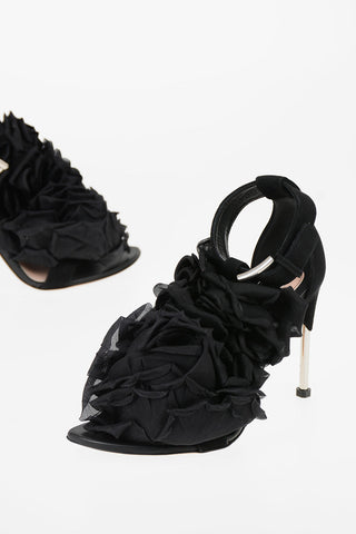 10cm Suede leather Ankle-strap sandals