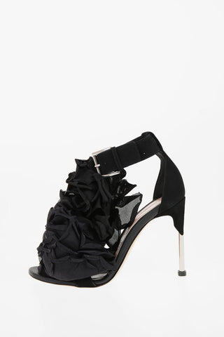 10cm Suede leather Ankle-strap sandals