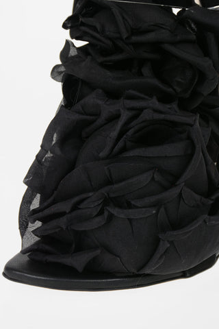10cm Suede leather Ankle-strap sandals