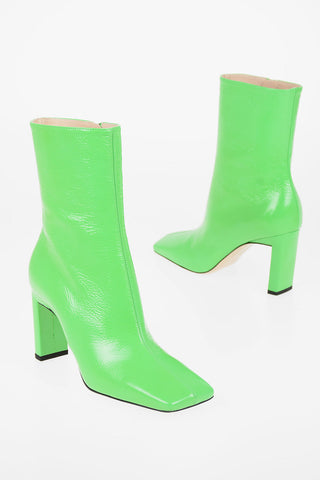 9cm leather Square Toe ISA ankle boots