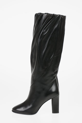 9.5 cm leather LOOKBOOK Knee boots