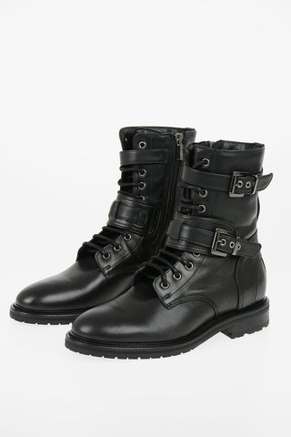 leather Combat boots