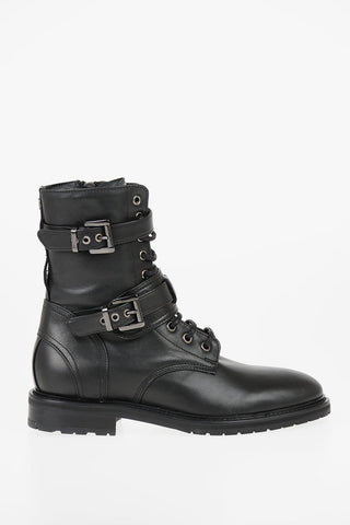 leather Combat boots