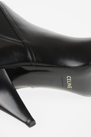 9cm leather Cone Heel Chelsea boots