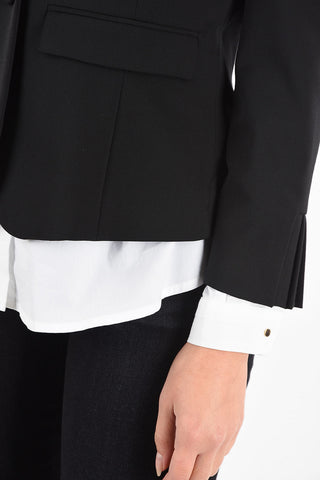 ARMANI JEANS Single Breasted Blazer with corean neck