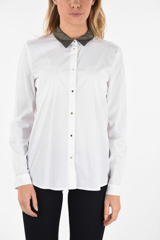 ARMANI JEANS Shirt with Glittered Neck
