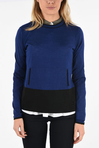 ARMANI JEANS Two-Tone Crew-Neck Sweater
