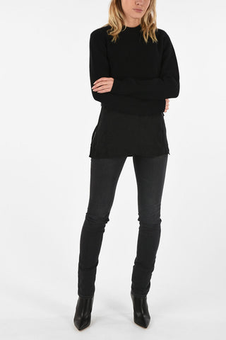 ARMANI JEANS Sweater with Lace and Satin Detail