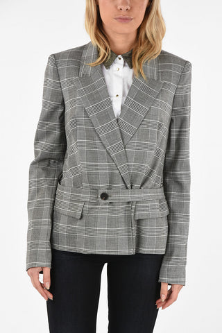 ARMANI JEANS Single Breasted Glenurquhart check Blazer