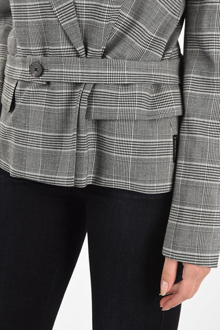 ARMANI JEANS Single Breasted Glenurquhart check Blazer