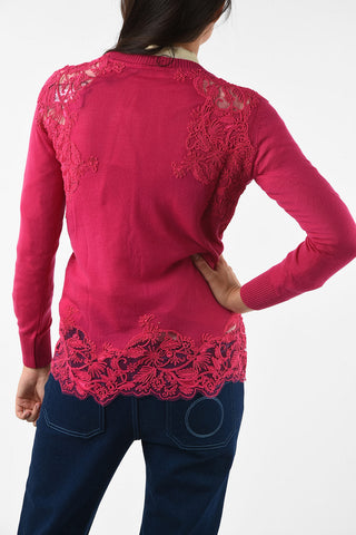 Wool Crew-neck sweater With embroidery