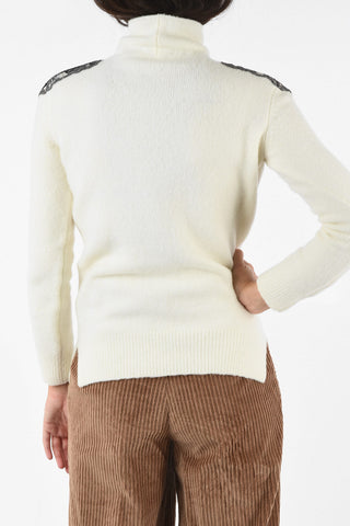 embroidered crew-neck sweater