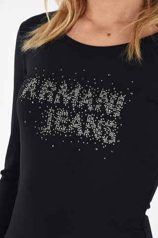 ARMANI JEANS T-shirt con Strass