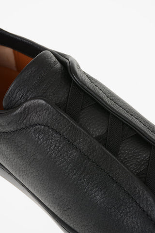 COUTURE XXX Textured Leather TRIPLE STITCH Slip On Sneakers