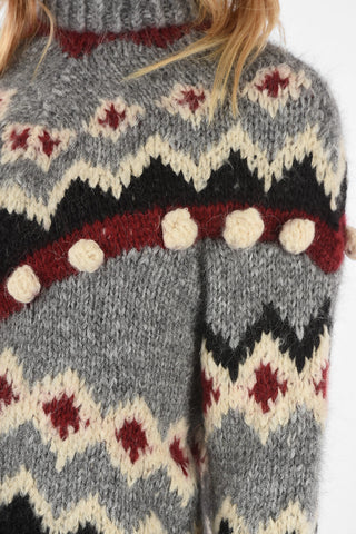 Fair Isle MINDLESS turtle-neck sweater