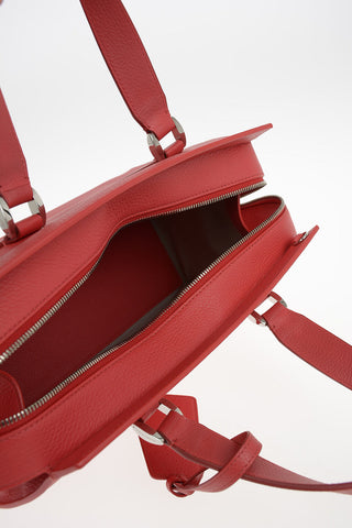 GIORGIO ARMANI Leather Top Handle Bag